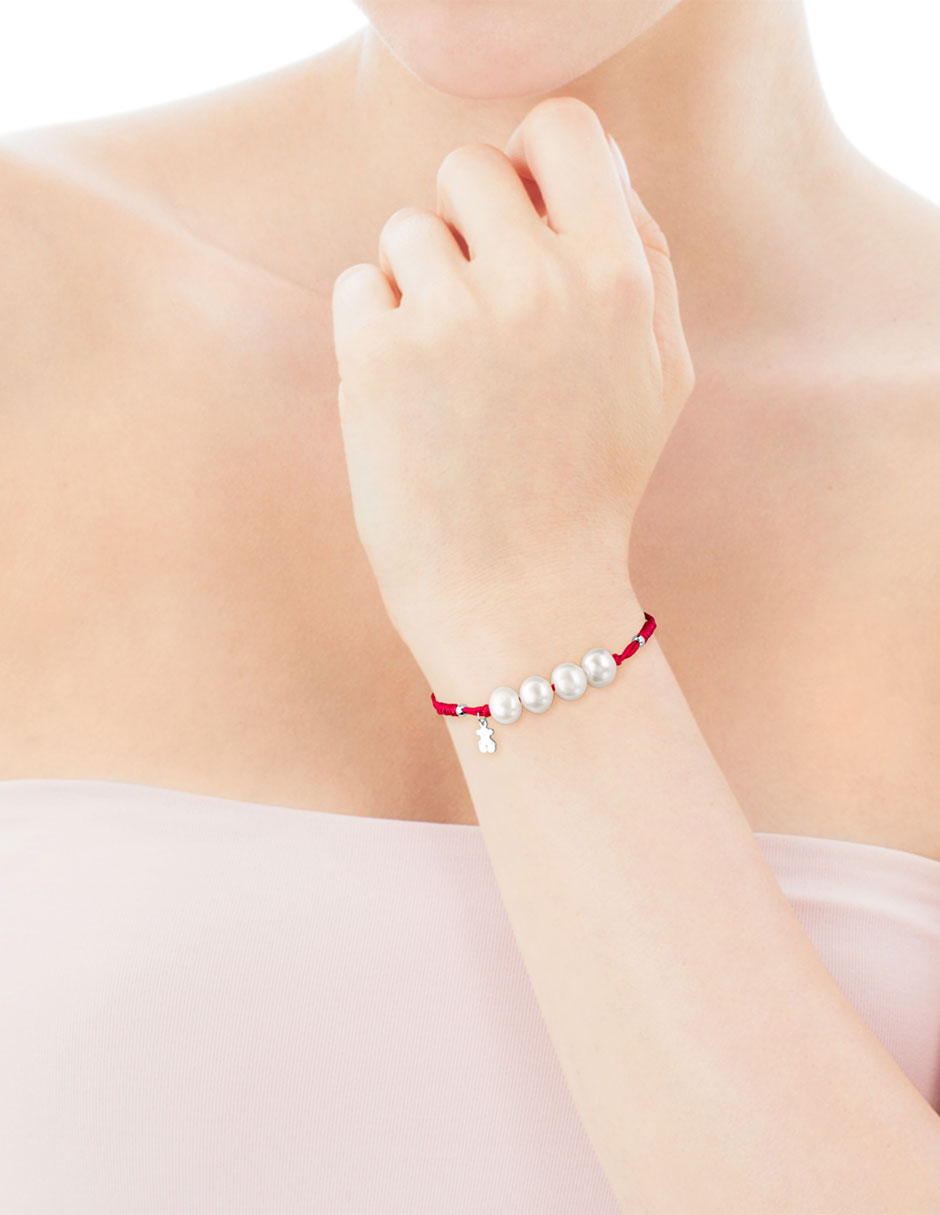 Brazalete de plata p 925 Pearls con acabado liso 4