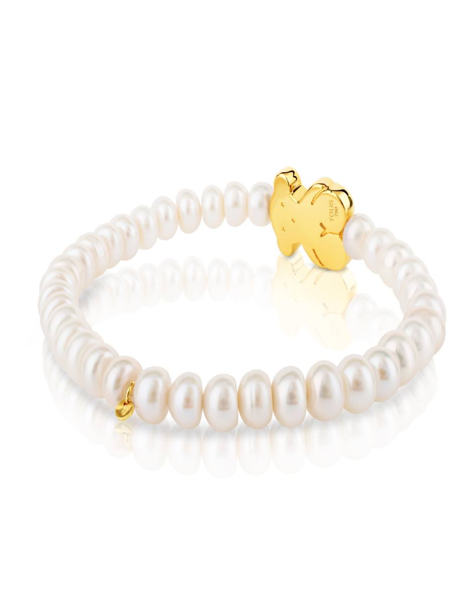 Brazalete de oro con perla 18 k Sweet Dolls