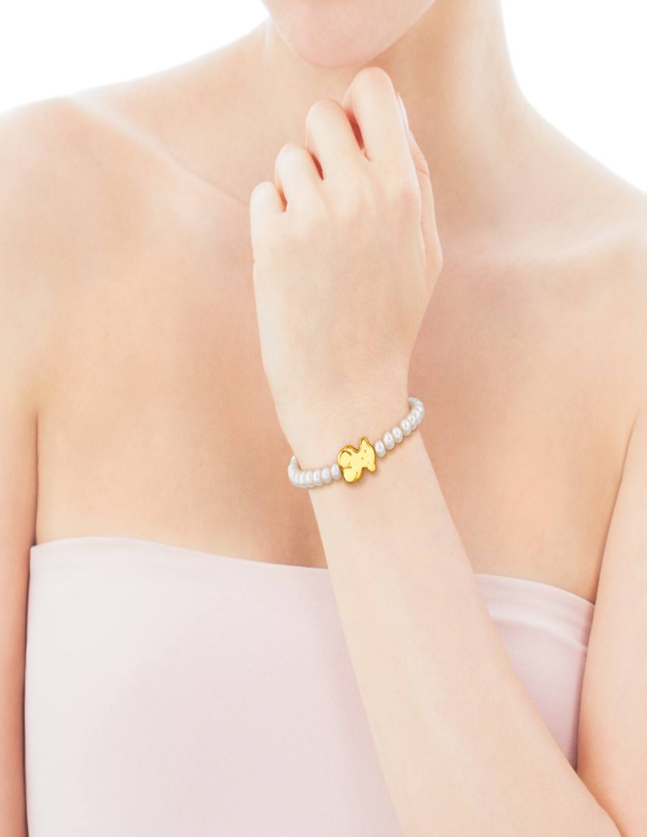 Brazalete de oro con perla 18 k Sweet Dolls 4