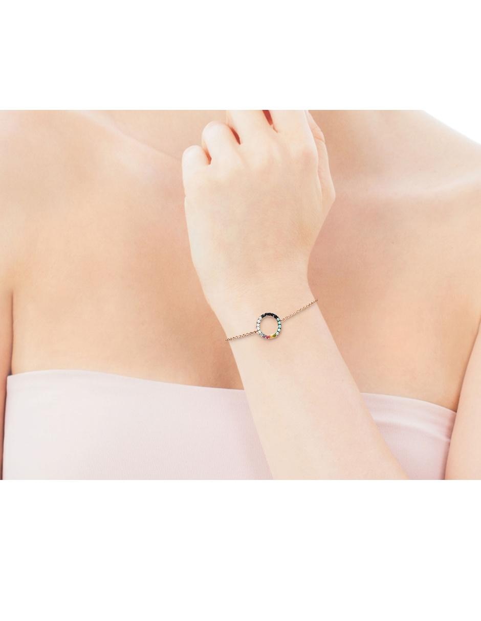 Brazalete 18 K Straight con acabado liso 4