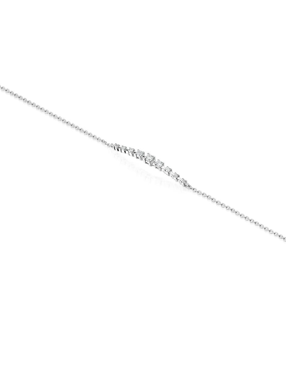 Brazalete de oro blanco con diamante 18 k 3