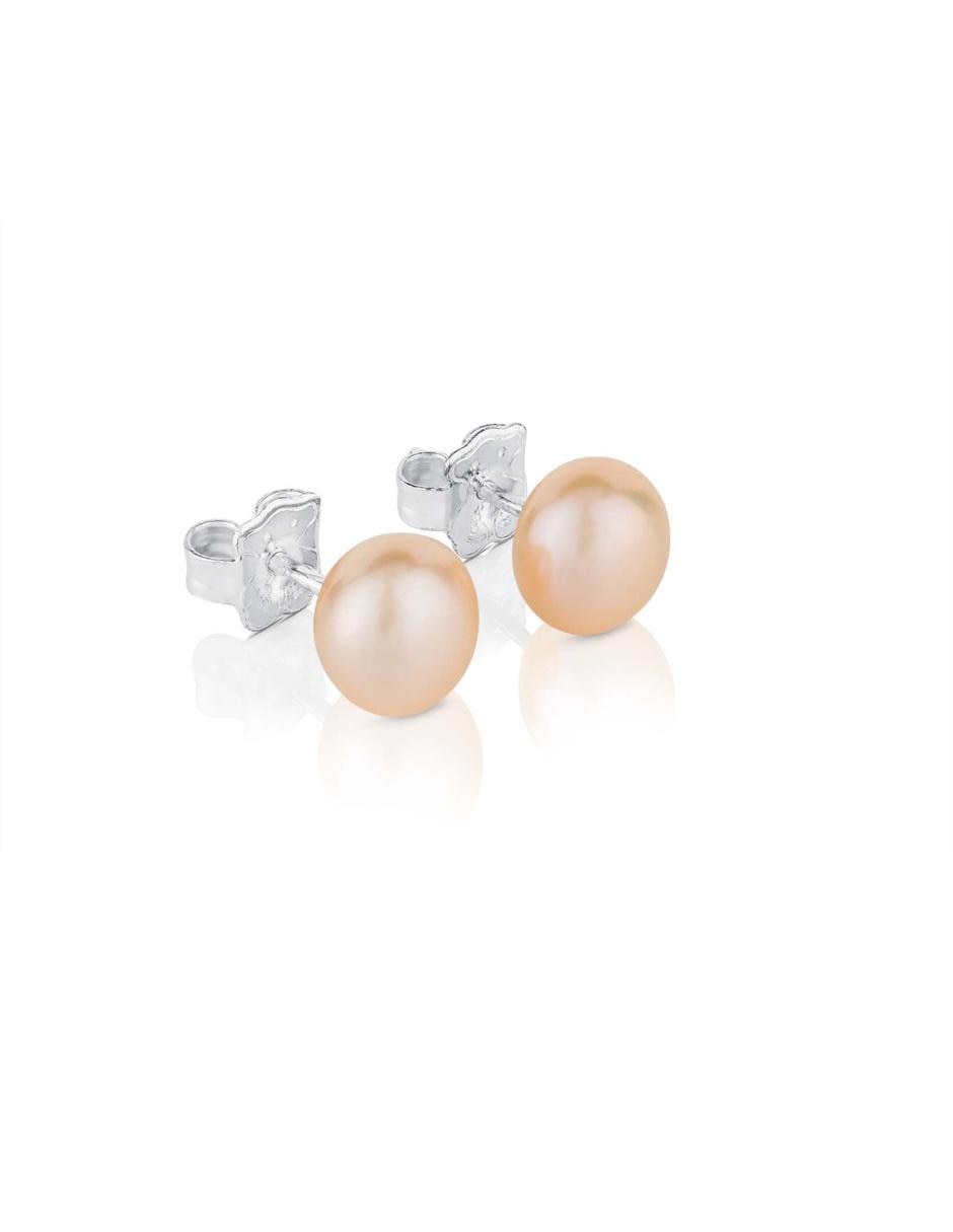Broqueles de plata P 925 con acabado lustre perla 4