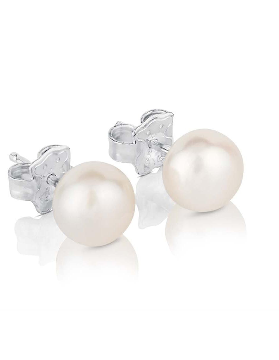 Broqueles de plata P 925 con acabado lustre perla 5