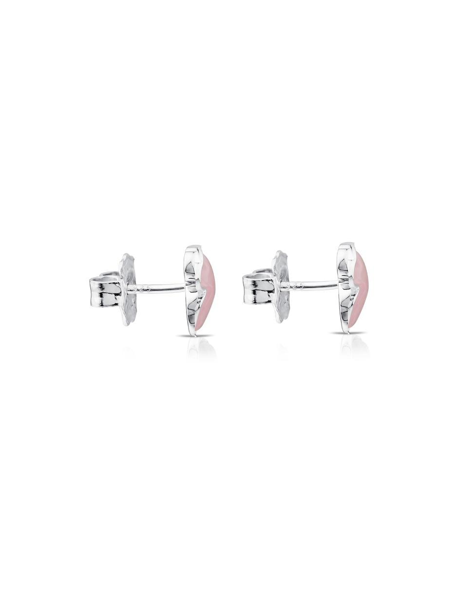 Broqueles de plata P 925 con acabado pavé cuarzo 2