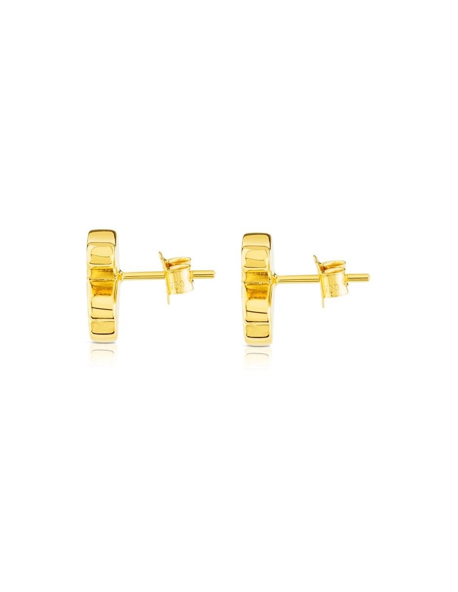 Broqueles de plata 18 K con acabado pavé perla 2