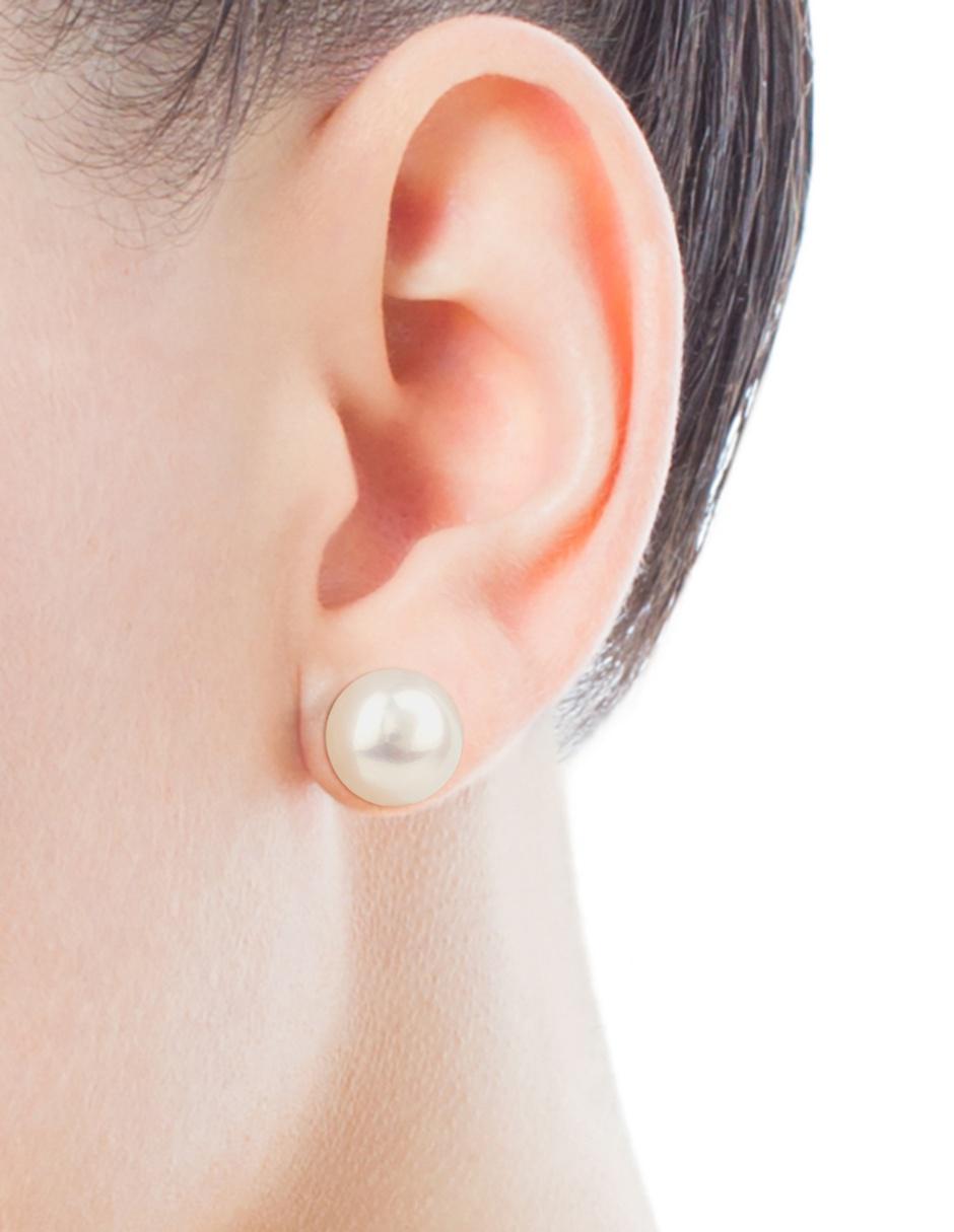 Broqueles de oro con acabado lustre perla 5