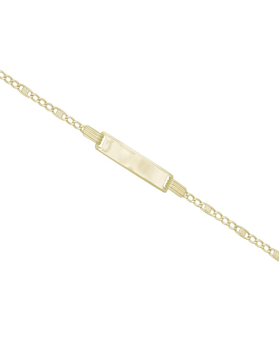 Esclava de oro amarillo 14 k con acabado esmaltado