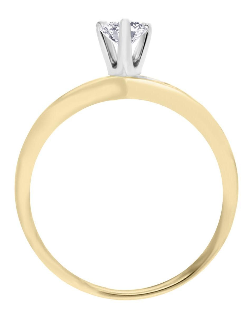 Solitario de oro 14 k Union diamante 7
