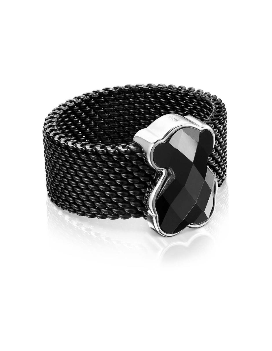 Anillo de oso Icon Mesh ónix brillante 5