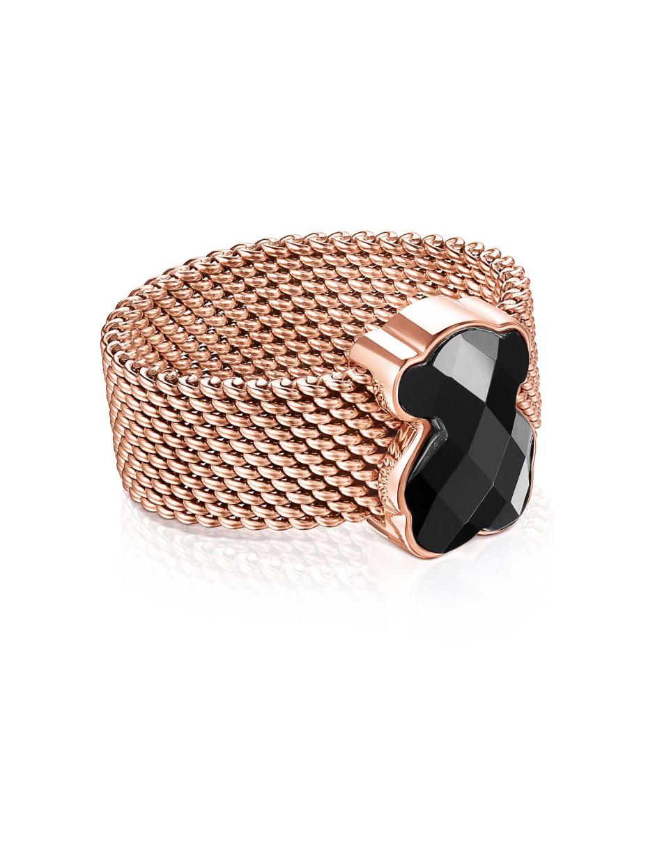 Anillo Icon Mesh ónix brillante 5