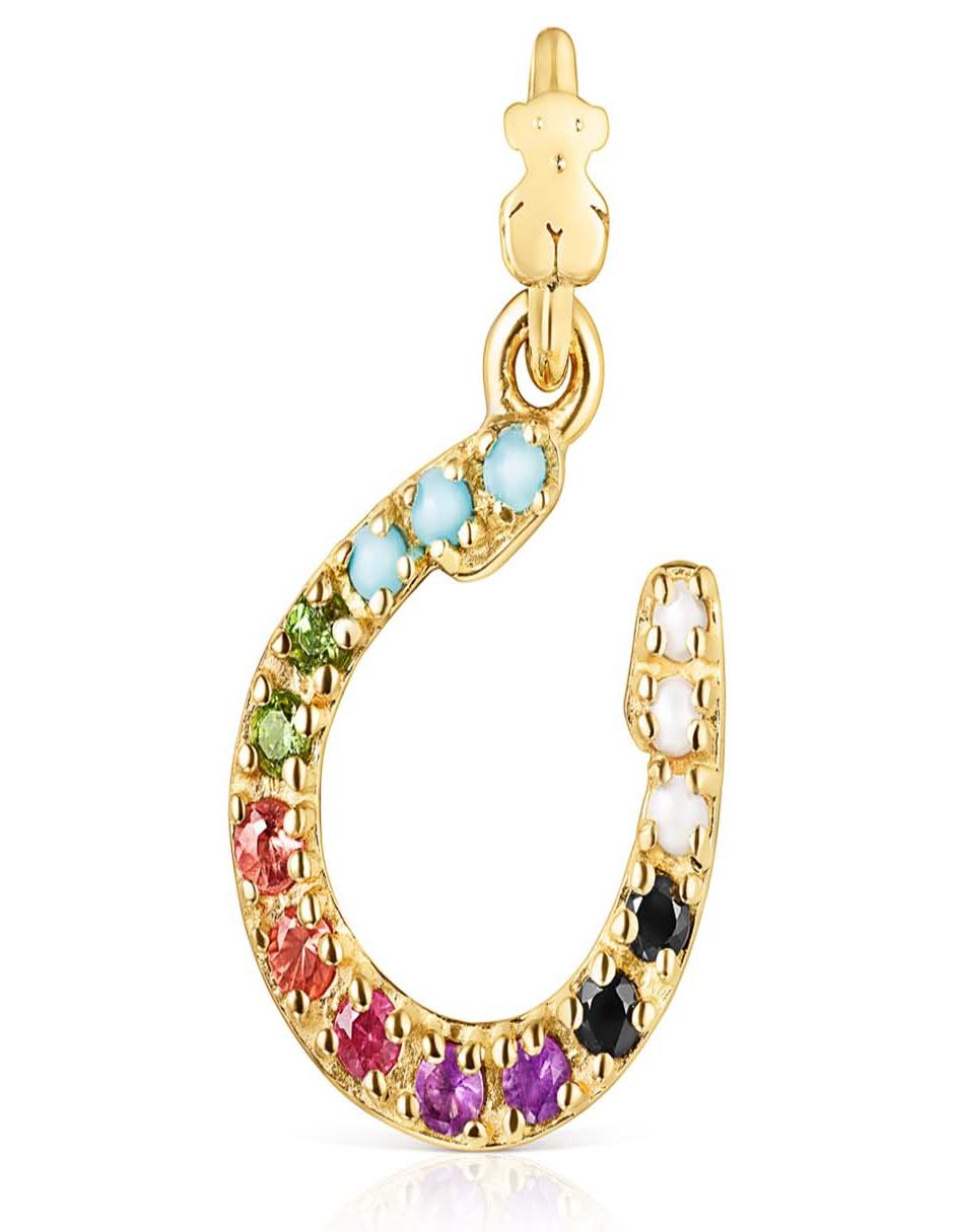 Broqueles de oro con acabado lustre