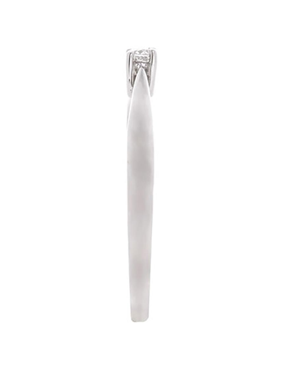 Anillo de compromiso de oro blanco 14 k diamante 8