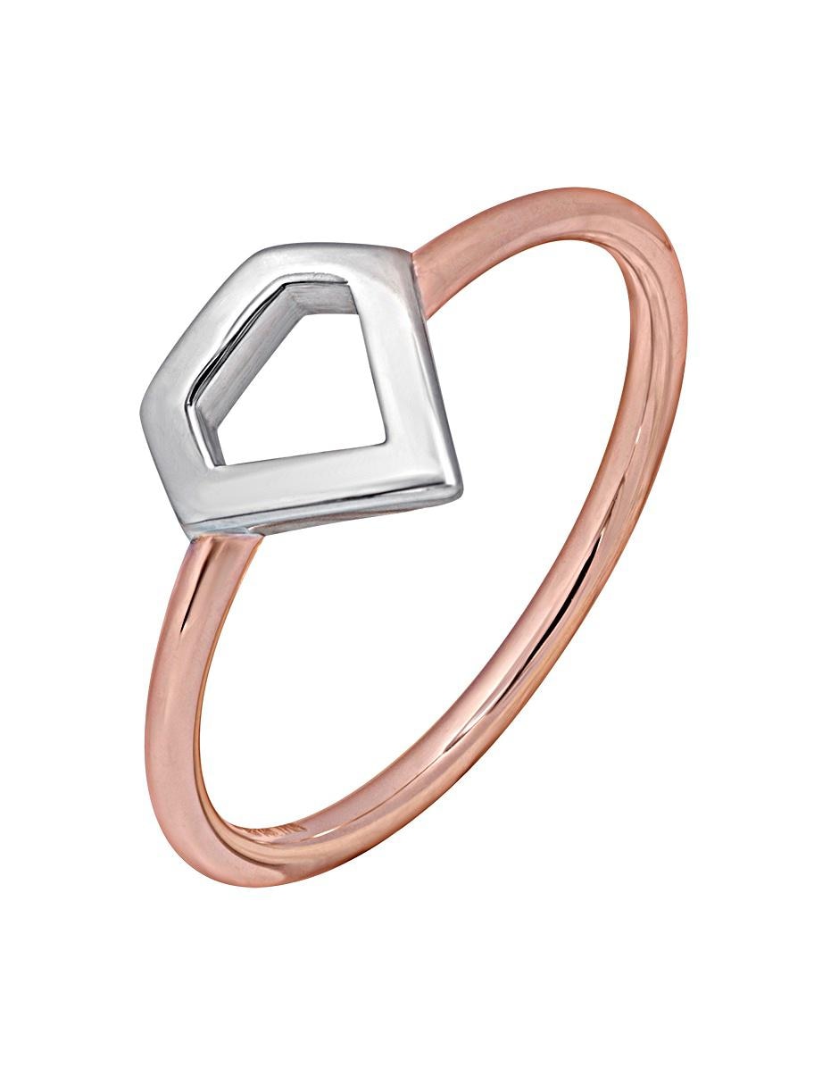 Anillo 14 k de oro brillante