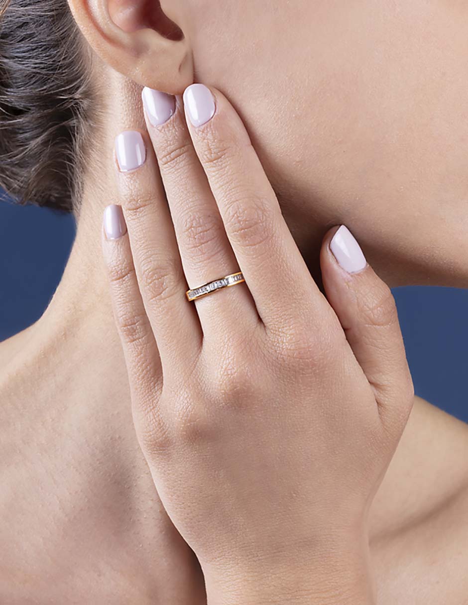 Churumbela de oro 14 k diamante 3
