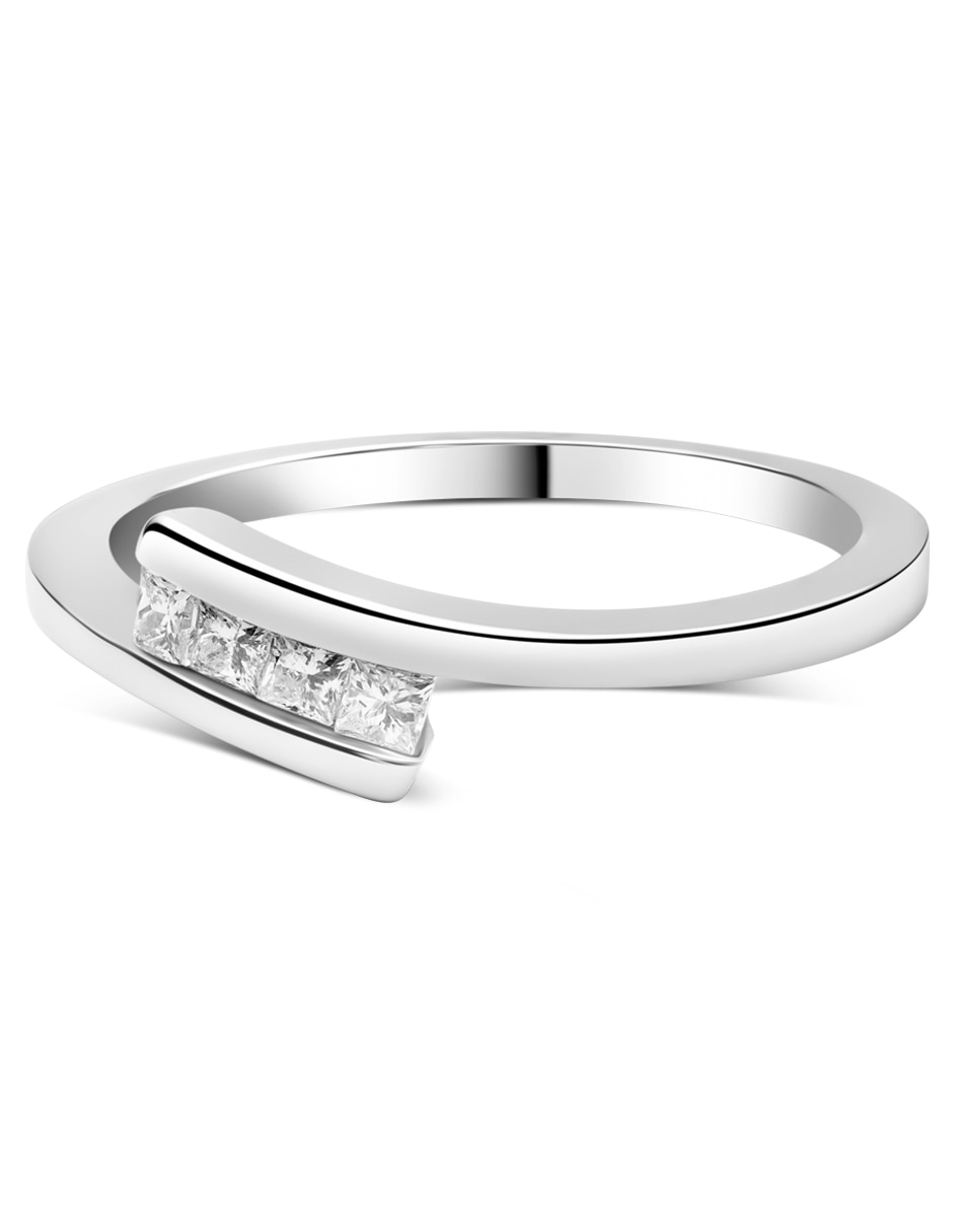 Solitario de oro blanco 14 k diamante Solitario de oro blanco 14 k diamante
