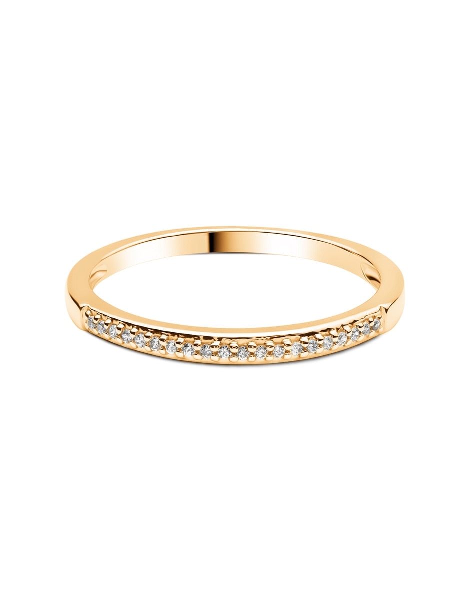 Anillo de compromiso de oro 14 k diamante