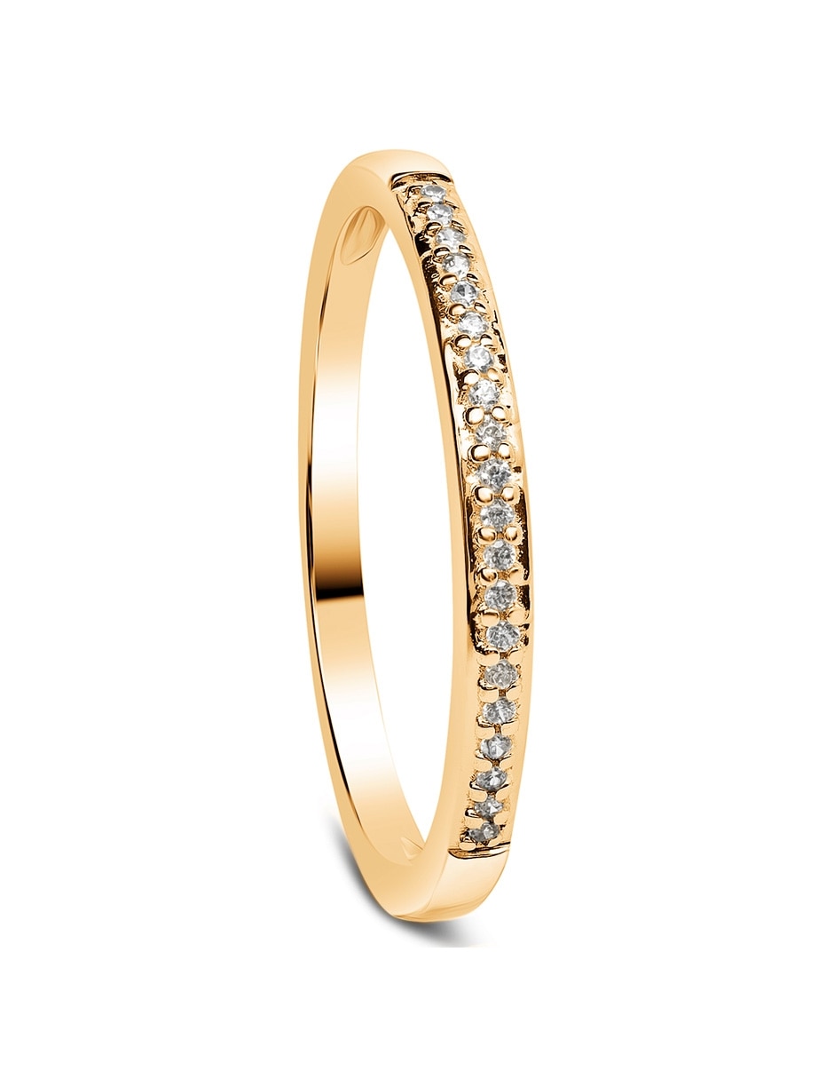 Anillo de compromiso de oro 14 k diamante 2