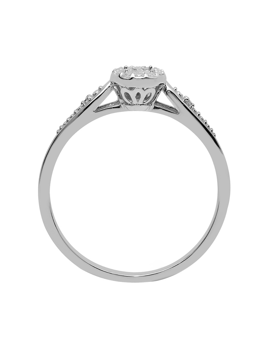 Solitario de oro blanco 14 k diamante 2