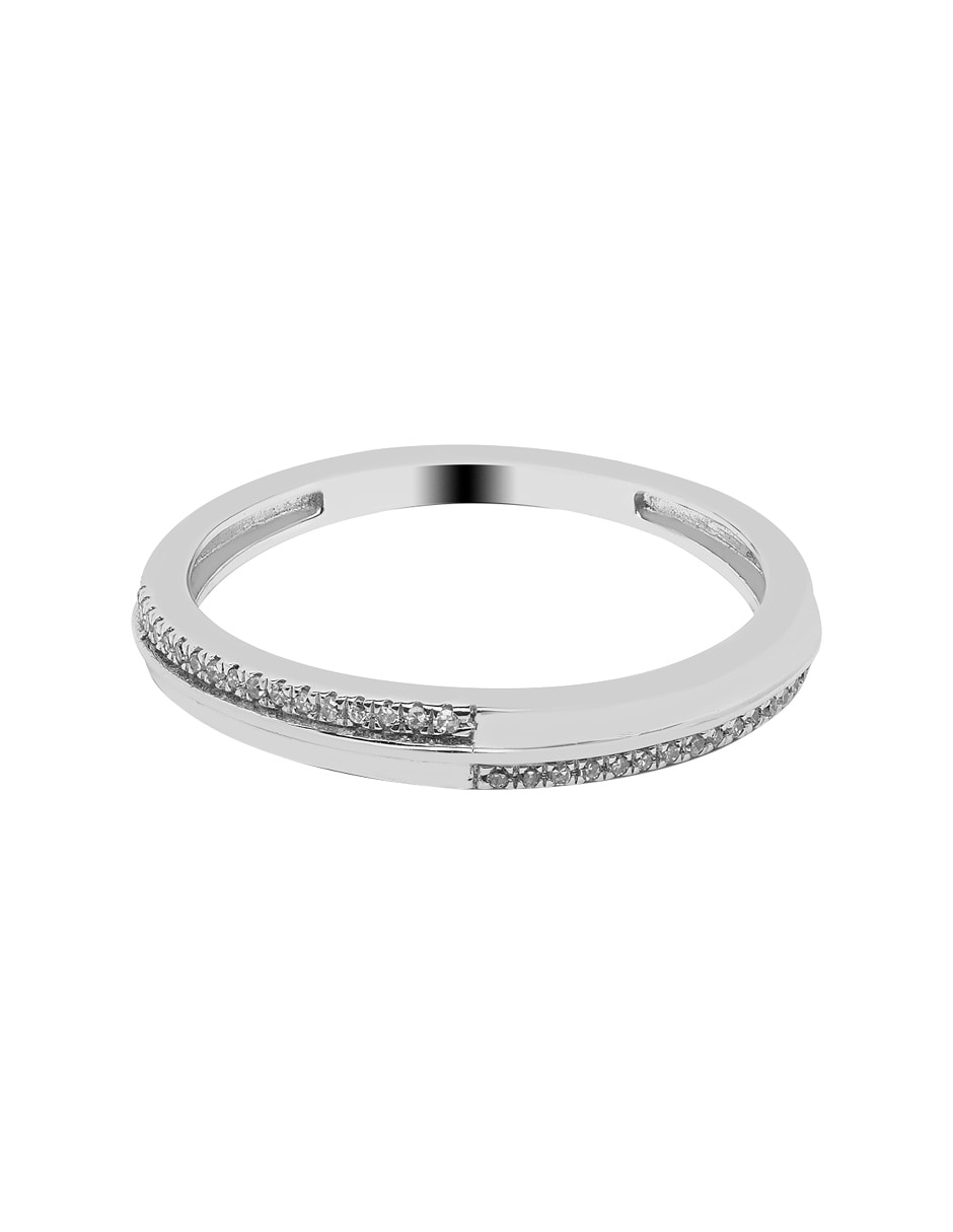 Churumbela de oro blanco 14 k diamante