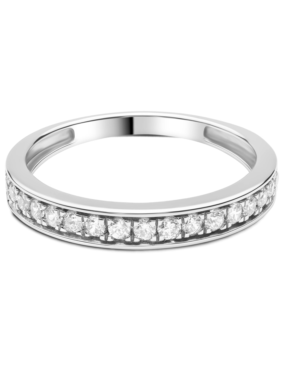 Churumbela de oro blanco 14 k diamante