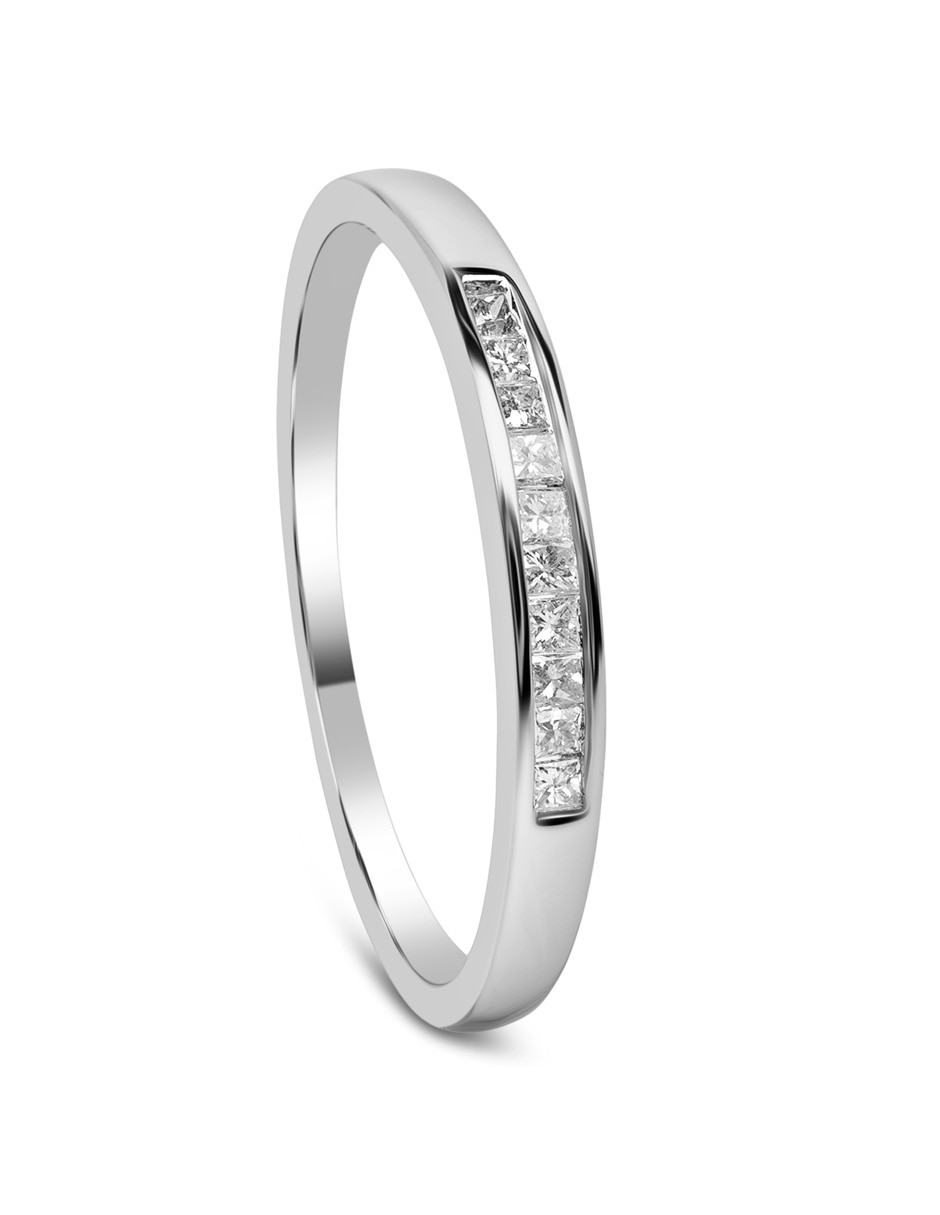 Churumbela de oro blanco 14 k diamante 2