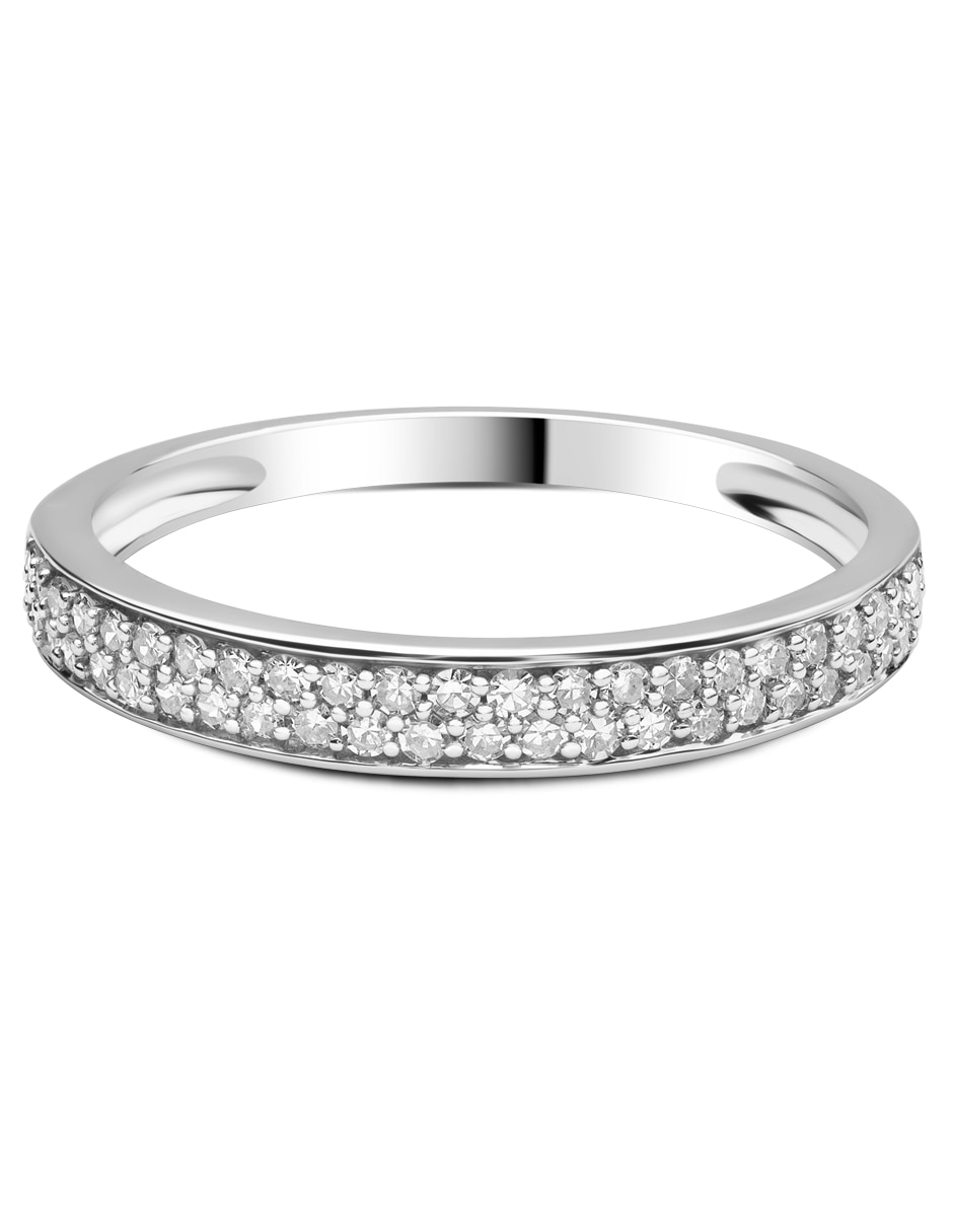 Churumbela de oro blanco 14 k diamante