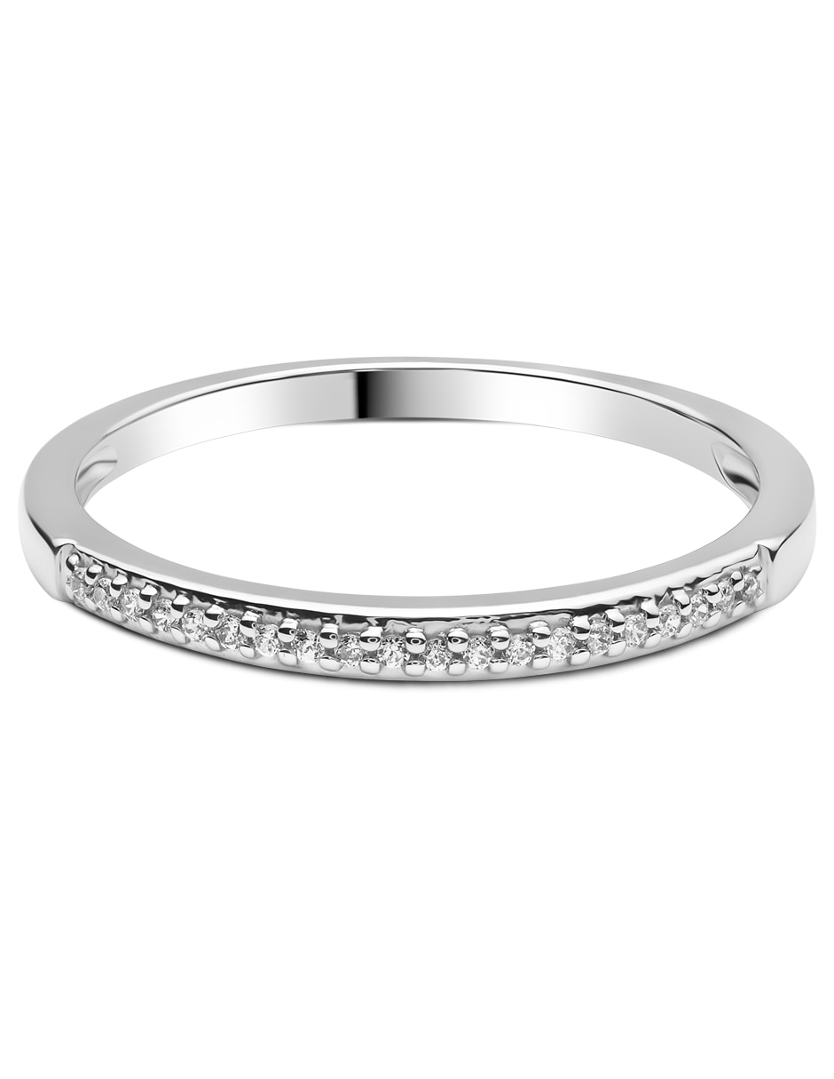 Churumbela de oro blanco 14 k diamante