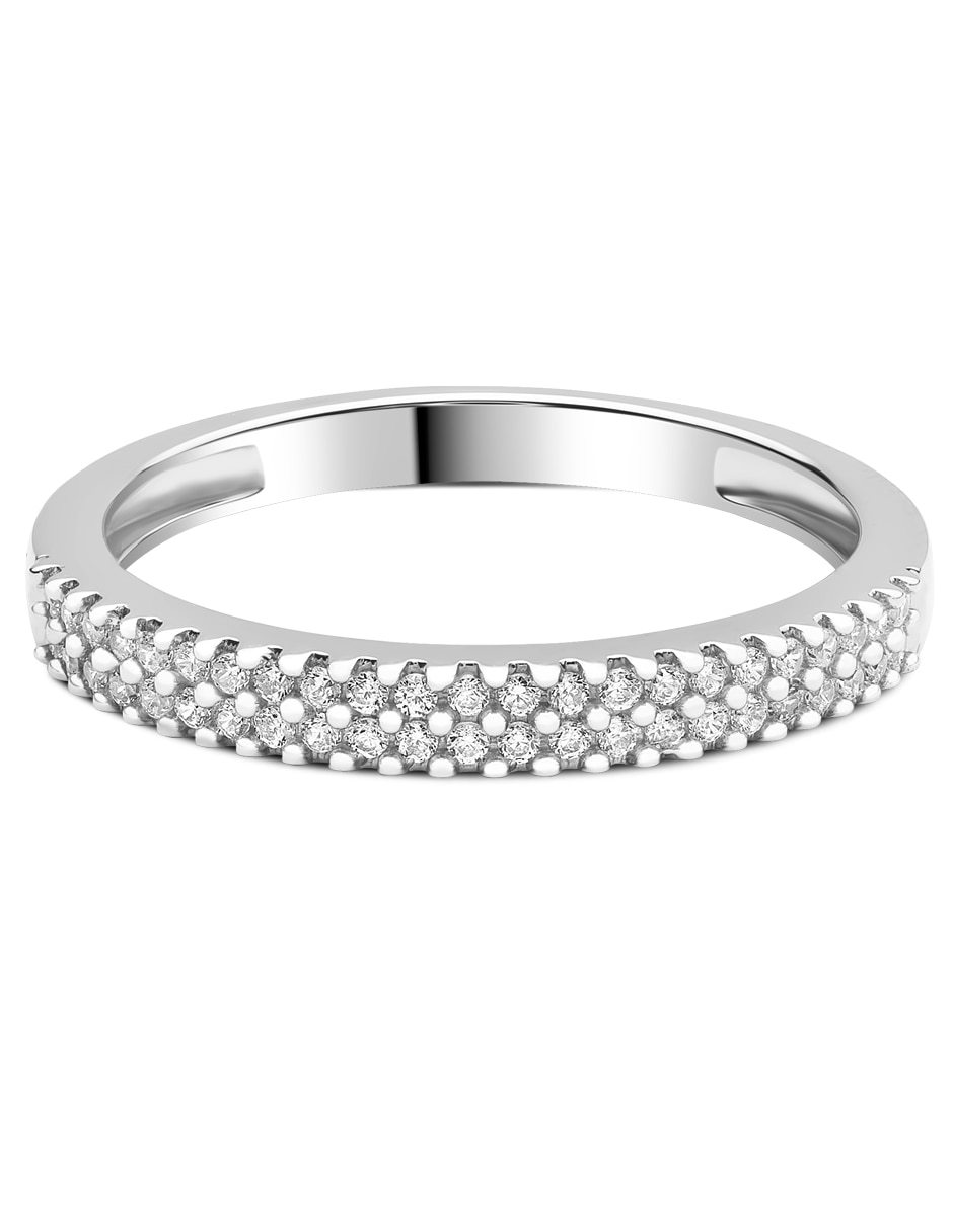 Churumbela de oro blanco 14 k diamante