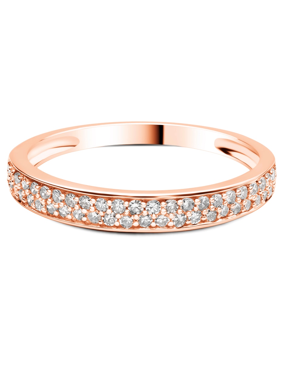 Churumbela de oro rosa 14 k diamante