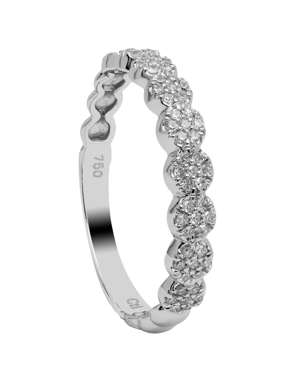 Churumbela de oro blanco 14 k diamante