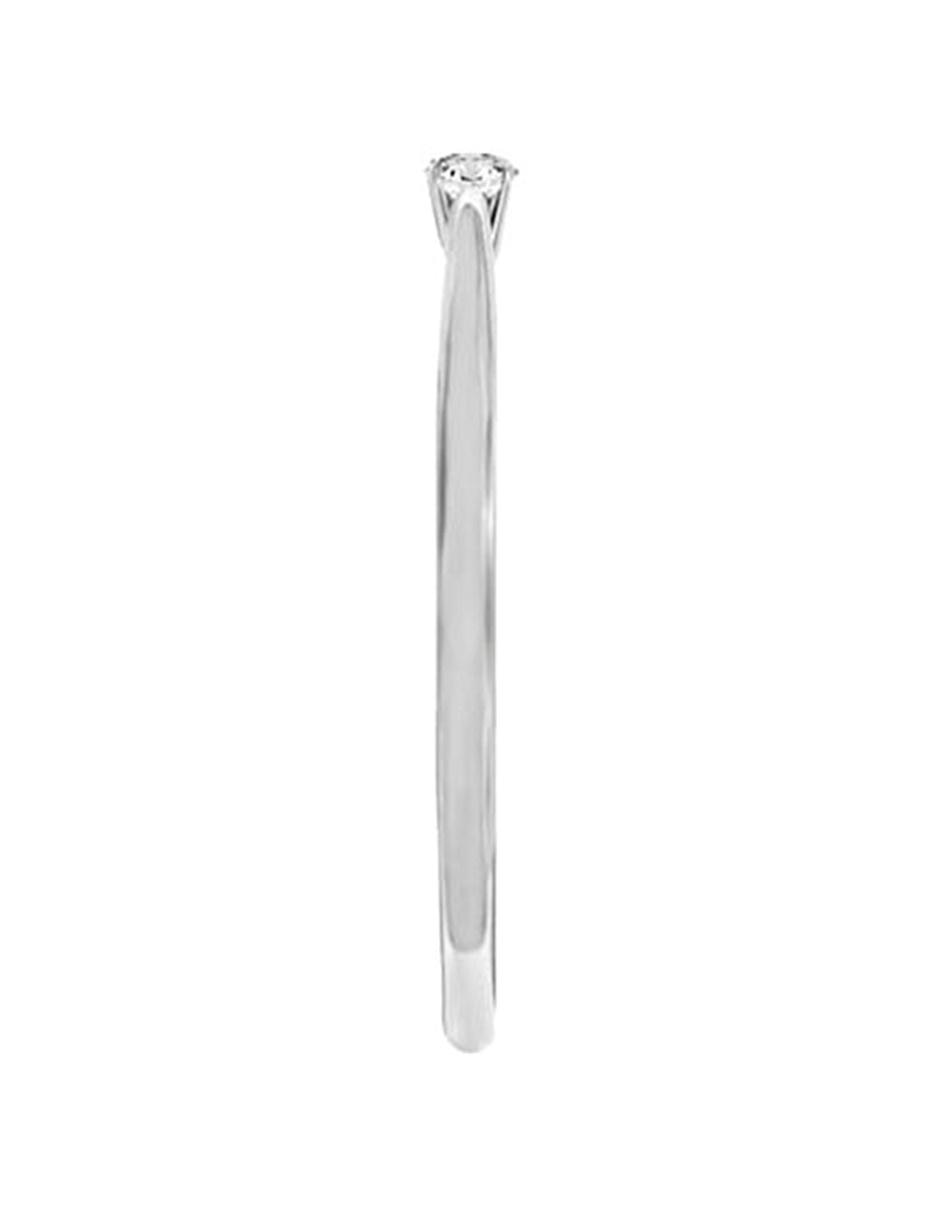 Solitario de oro blanco 14 k Ianthe diamante 2