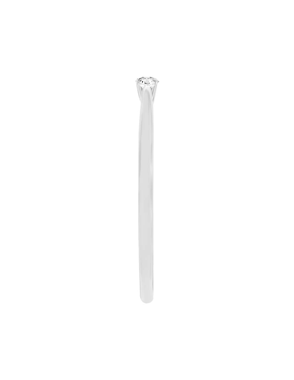 Solitario de oro blanco 14 k Ianthe diamante 4