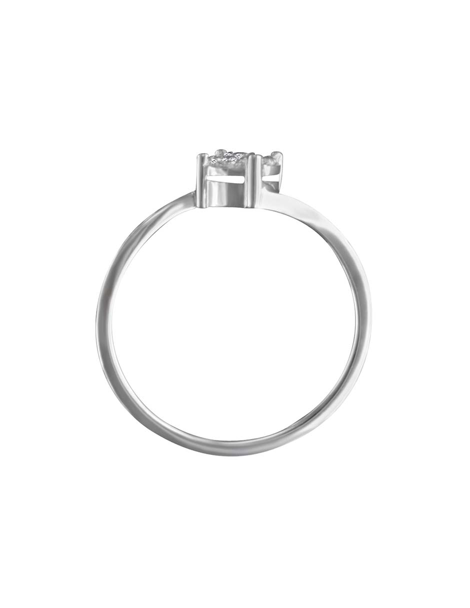 Solitario de oro blanco 14 k Kailani diamante 3