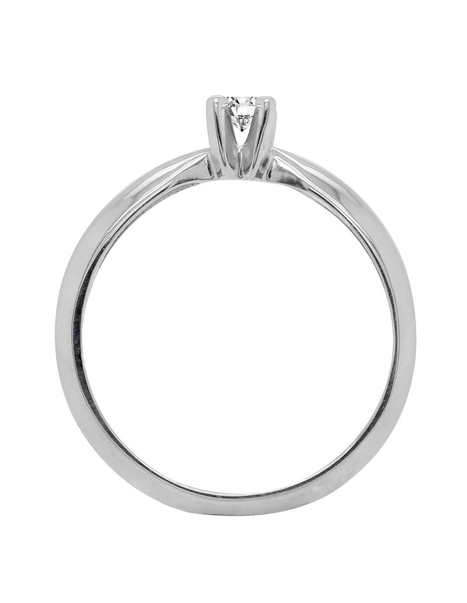 Solitario de oro blanco 14 k diamante 2