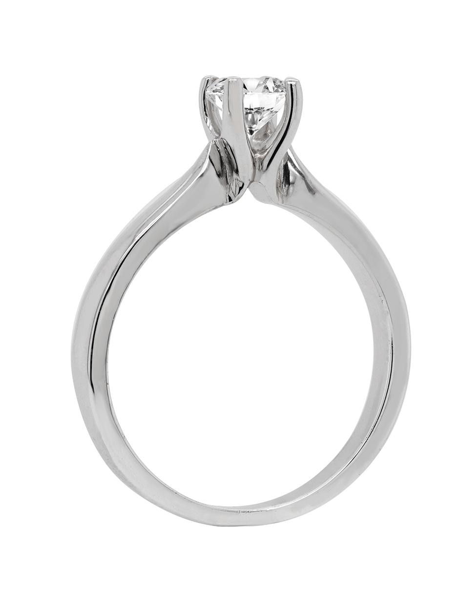 Solitario de oro blanco 14 k diamante 2