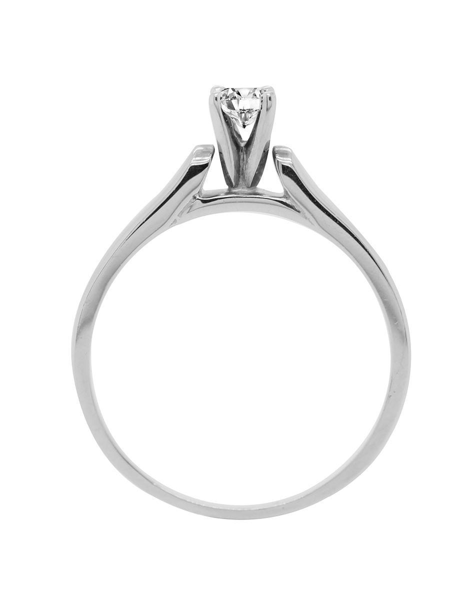 Solitario de oro blanco 14 k diamante 2