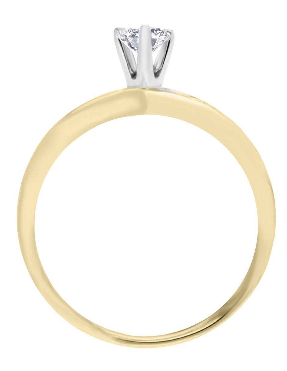 Solitario de oro 14 k Union diamante 5