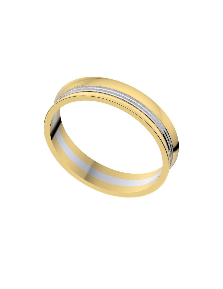 Anillo 14 k de oro amarillo brillante