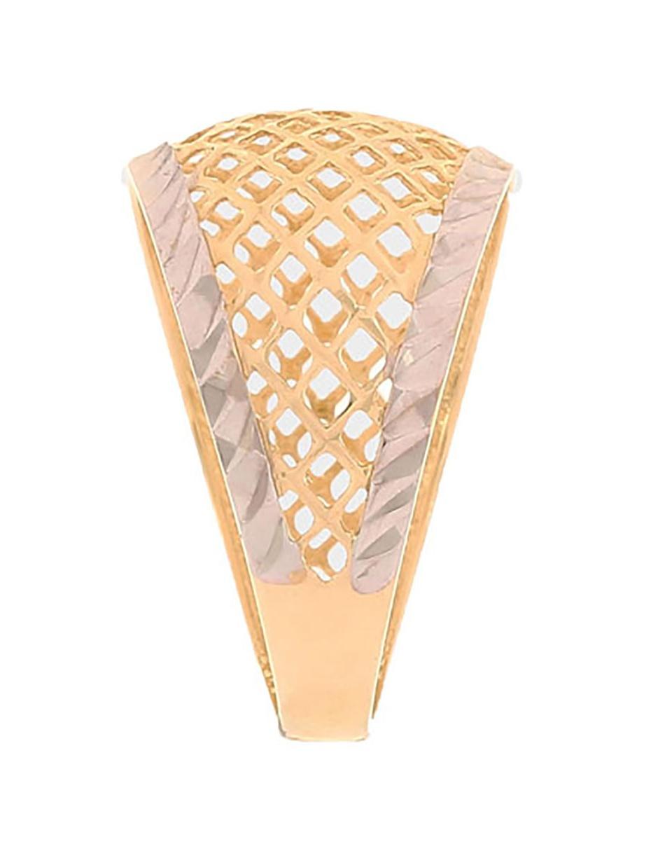 Anillo 14 k de oro amarillo pulido 4