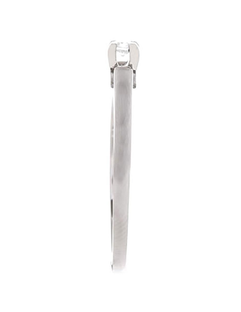 Anillo de compromiso de oro blanco 14 k diamante 2