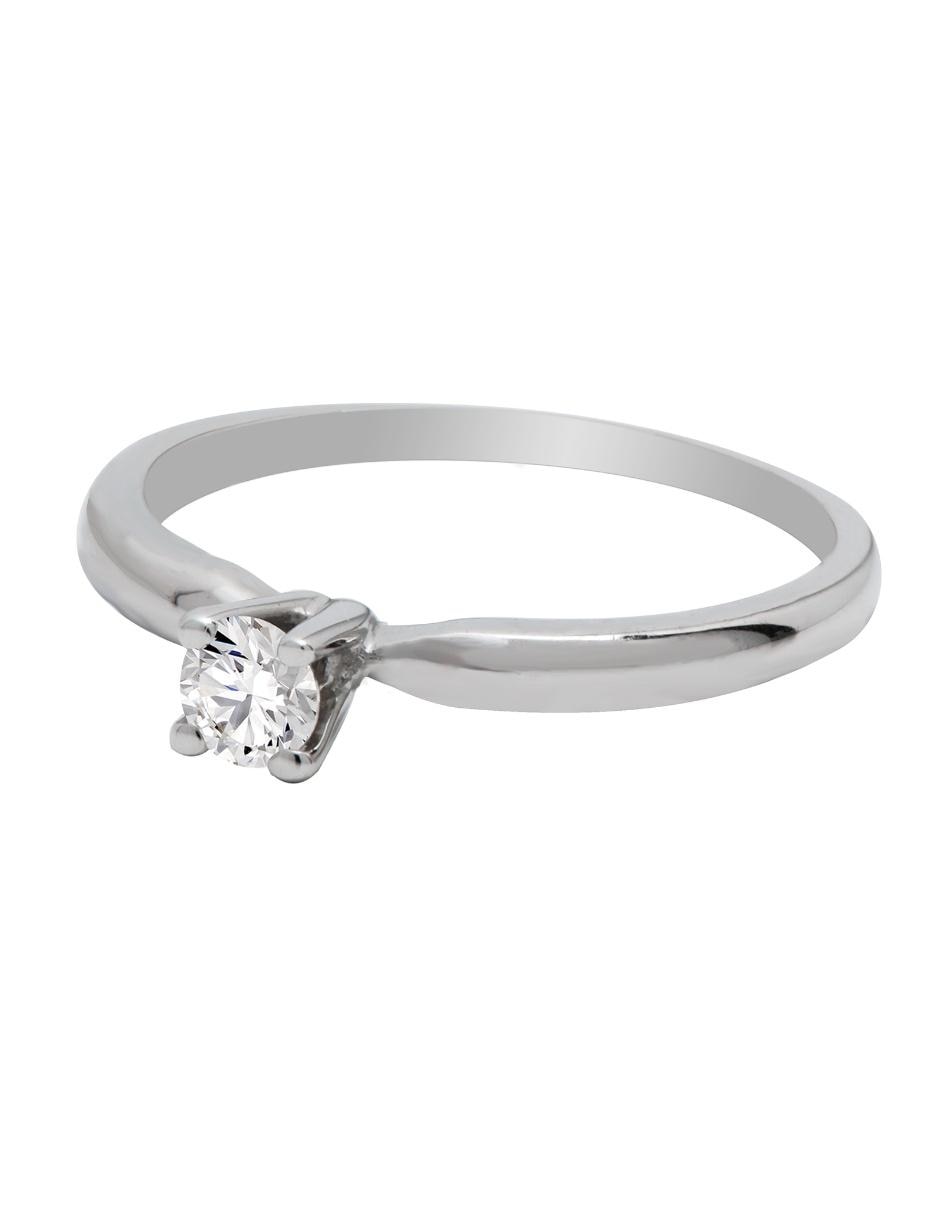 Solitario de oro blanco 14 k diamante 2