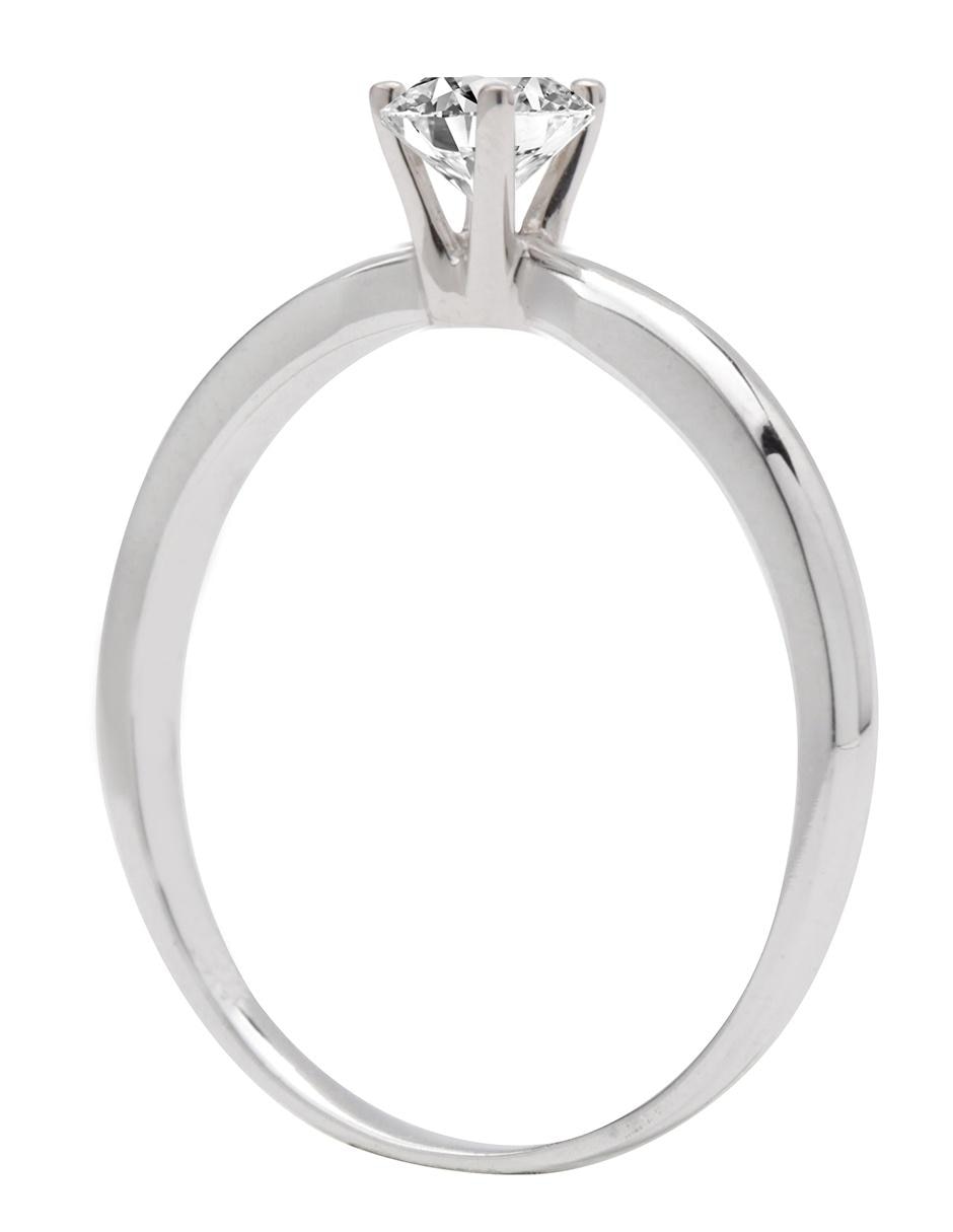 Solitario de oro blanco 14 k diamante 3