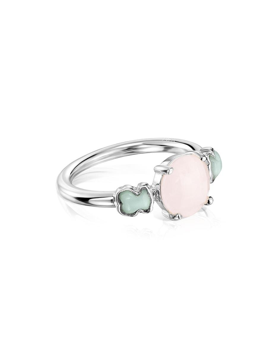 Anillo de oso Icon Color P 925 de plata amazonita brillante 2