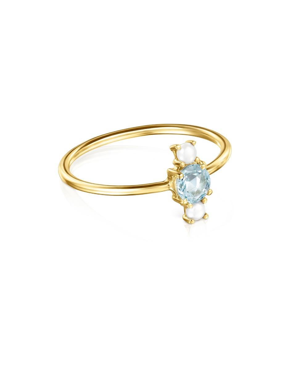 Anillo Ivette 18 k de oro amarillo topacio brillante 2