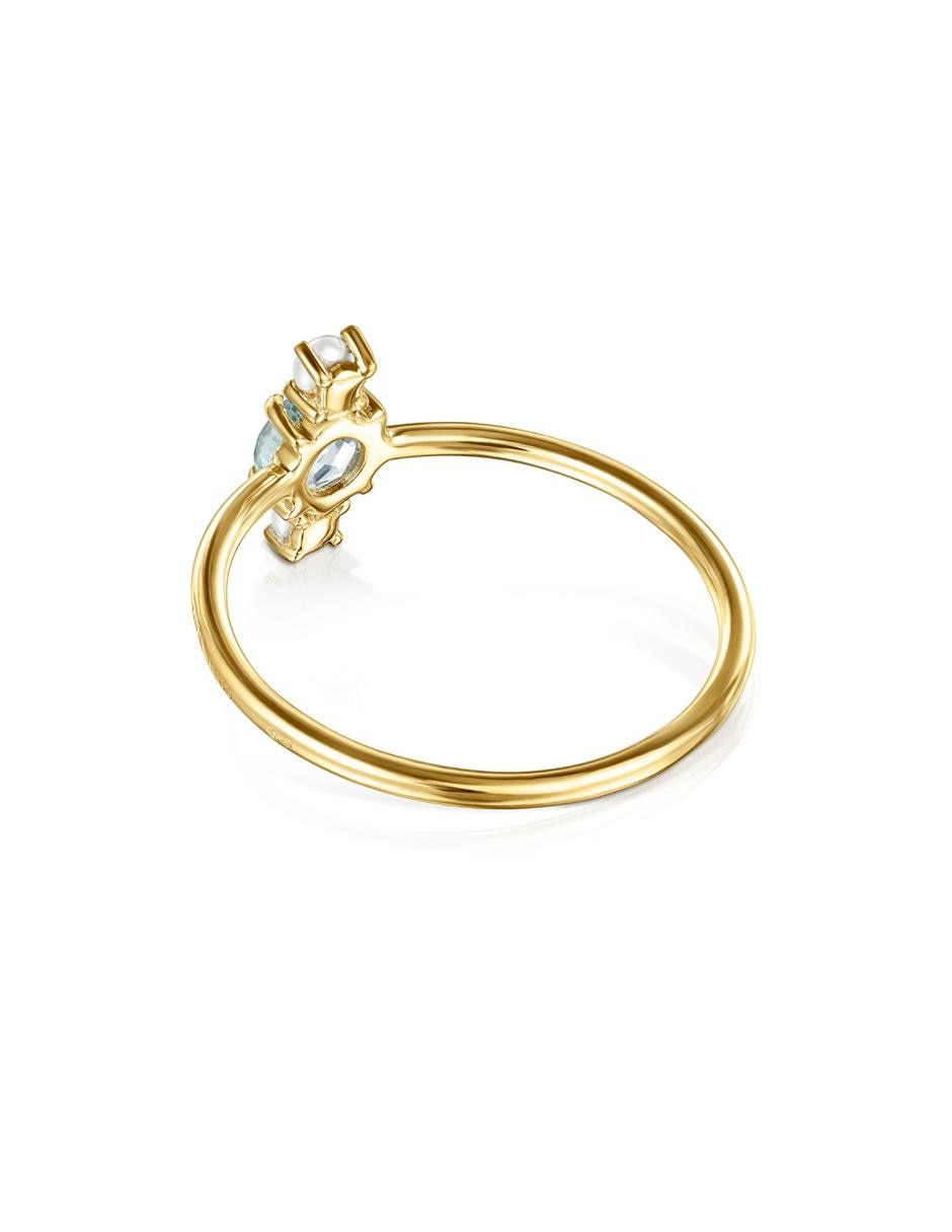 Anillo Ivette 18 k de oro amarillo topacio brillante 3