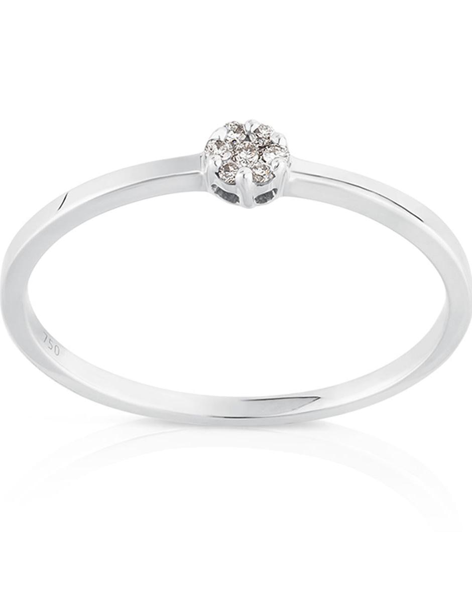 Anillo de flor Les Classiques 18 k de oro blanco diamante brillante 3