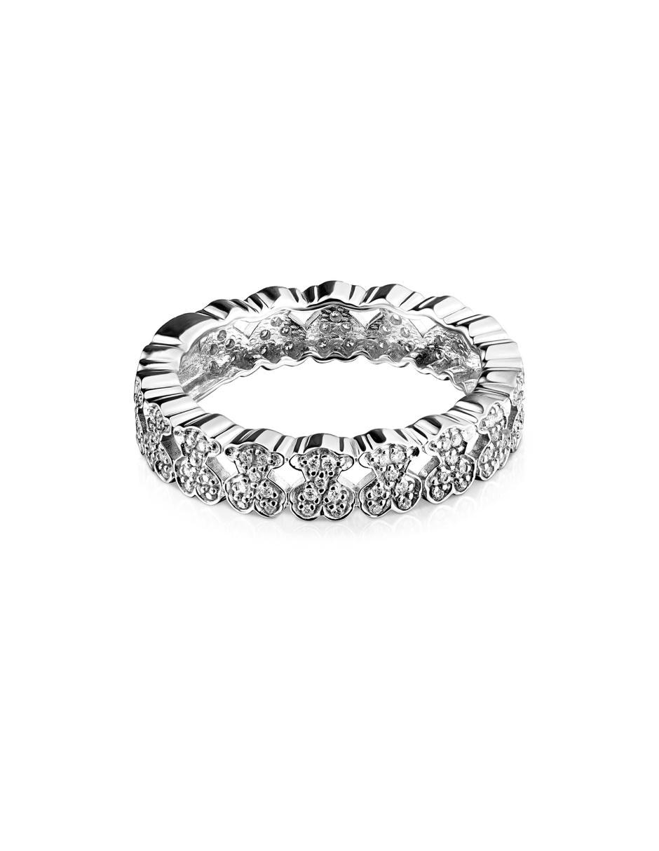 Anillo Puppies 18 k de oro blanco diamante brillante 2