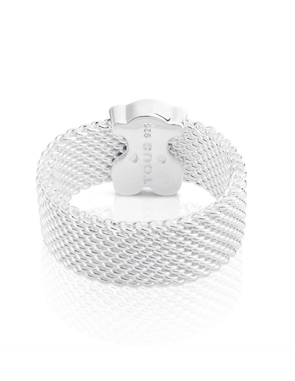 Anillo de oso Icon Mesh P 925 de plata brillante 2