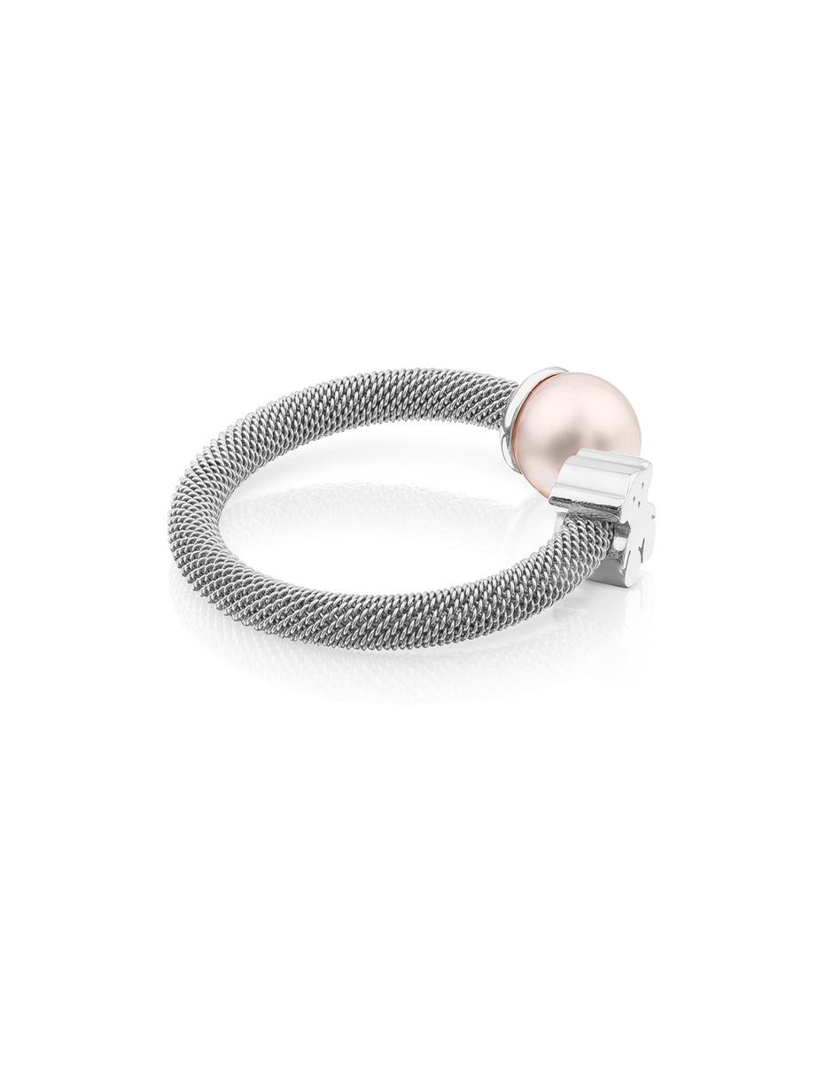 Anillo Icon Mesh P 925 de plata perla lustre 2