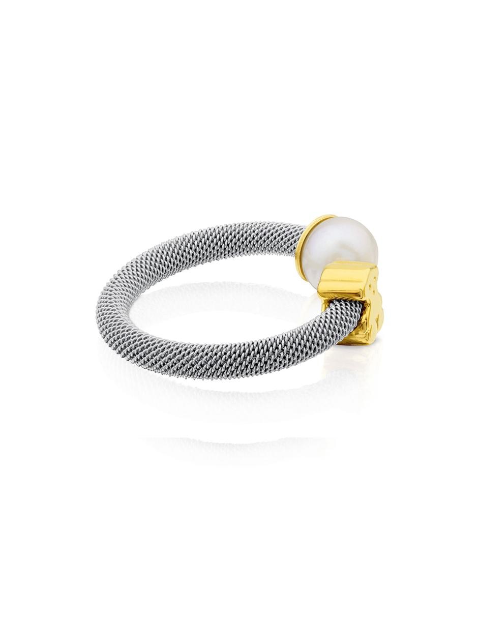 Anillo Icon Mesh perla lustre 2